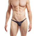 Wojoer glitter push up g string underwear black sparkly thong with subtle glittery texture size l back side