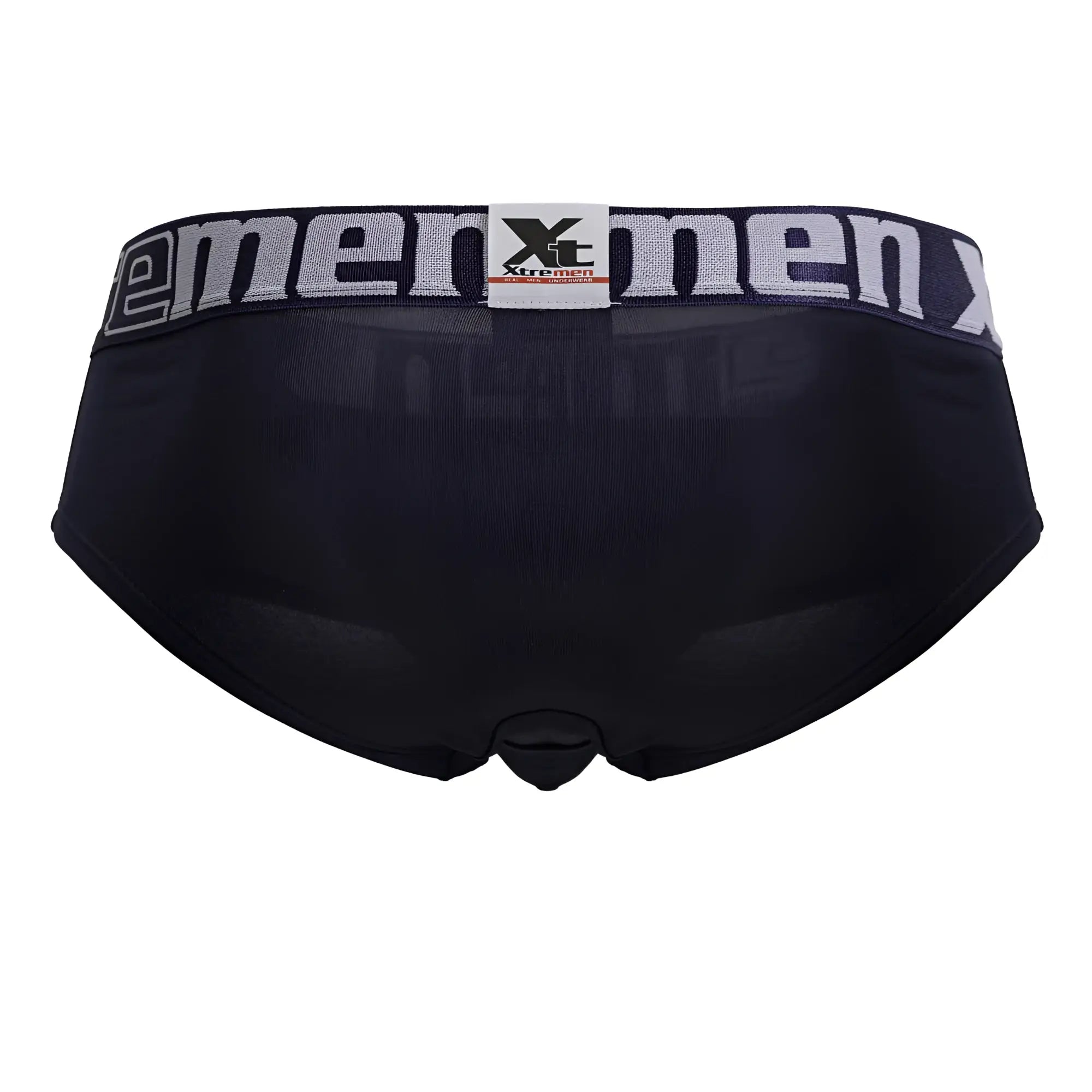 Navy Xtremen 41316 microfiber briefs with gray Xtremen waistband featuring brand logo and text for men