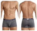 Gray patterned xtremen jacquard stripes boxer briefs with xtreme branded waistband for men