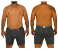 Xtremen 70004 Plus black and white striped men’s boxer briefs with branded waistband for comfortable daily wear
