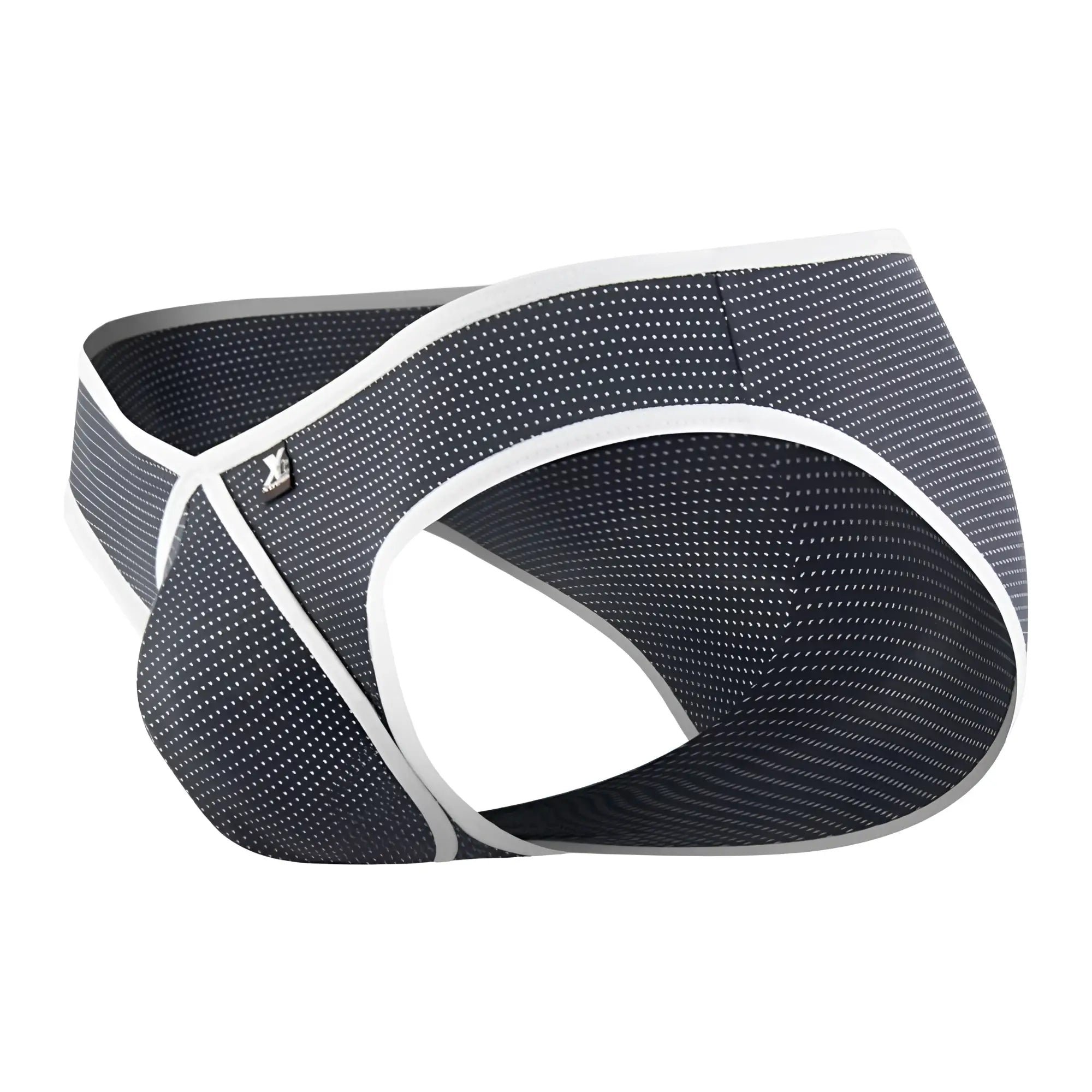 Xtremen 91021x microfiber briefs gray with black and white patterned textured breathable fabric design