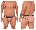 Pink mesh microfiber briefs with black elastic xtremex waistband from xtremen 91089x frice bikini collection