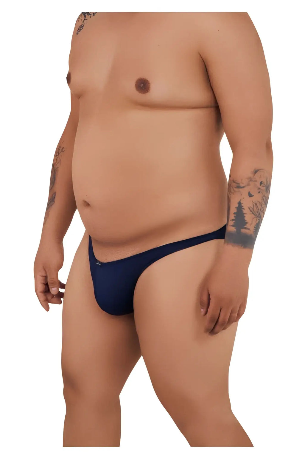 Navy blue microfiber briefs xtremen 91093x microfiber bikini in dark blue shown from the front view