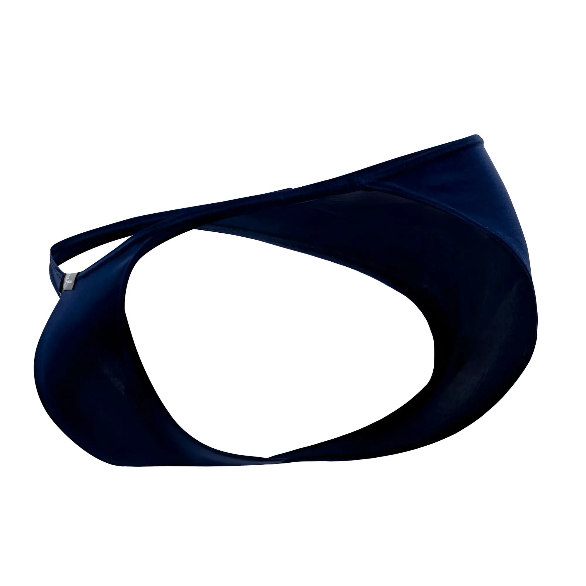 Dark navy blue xtremen 91093x microfiber bikini swim trunks with sleek stretchy fabric and form-fitting design