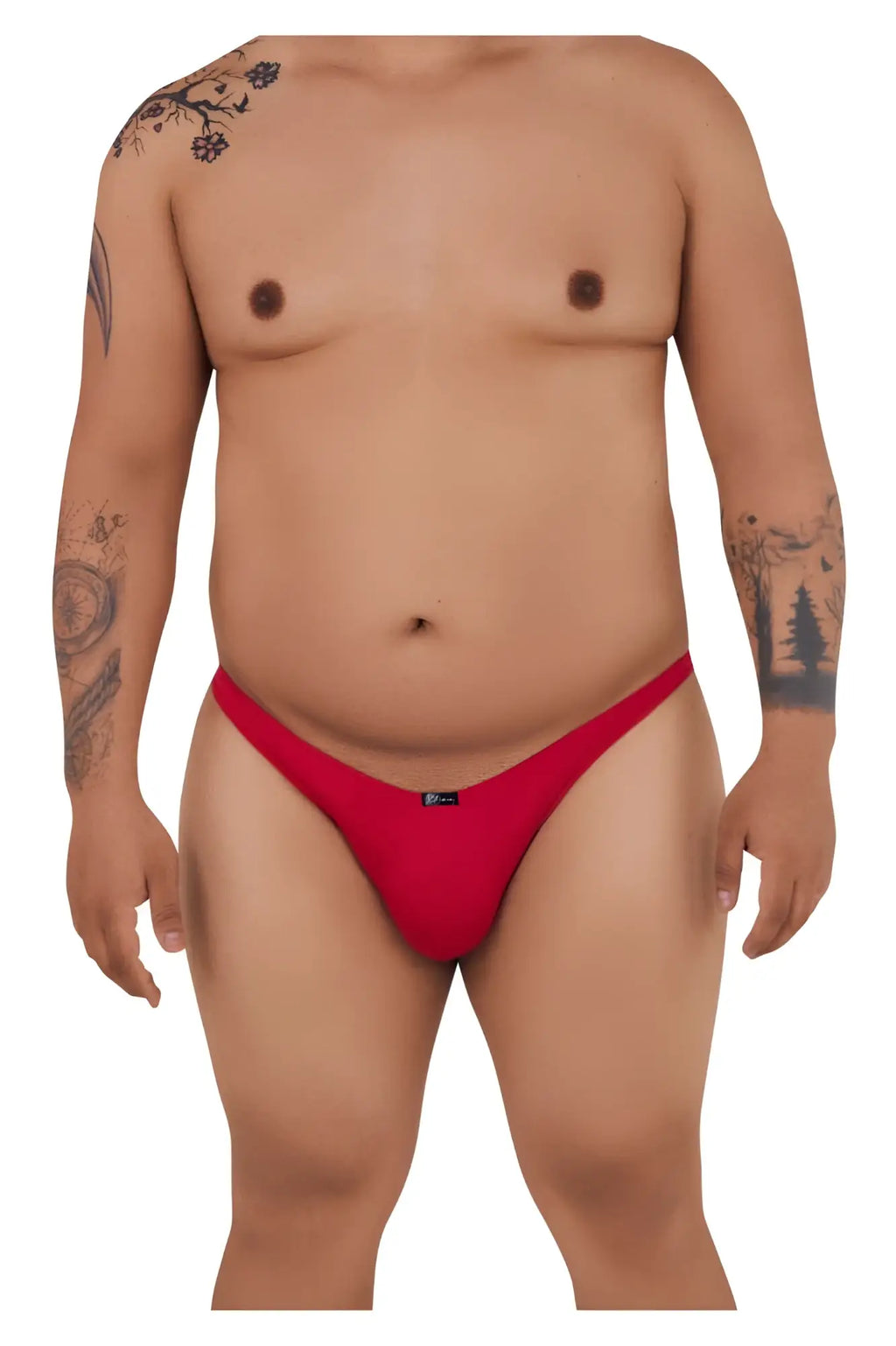 Xtremen 91093X microfiber bikini briefs in red with a form-fitting design and a small black logo on the front
