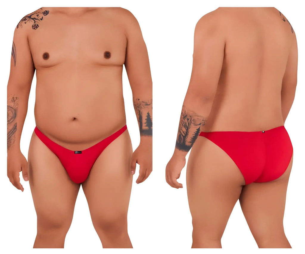 Xtremen 91093x microfiber bikini red men’s briefs with a smooth form-fitting design