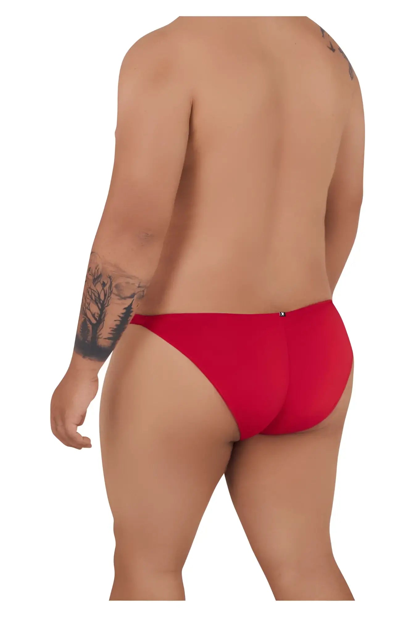 Xtremen 91093x microfiber bikini red form-fitting briefs with smooth fabric finish