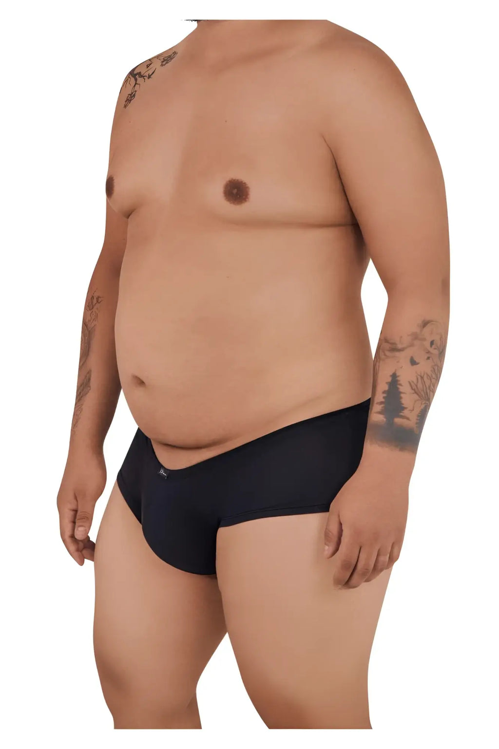 Black xtremen 91103x microfiber trunks with a small white logo on the left hip for comfortable wear