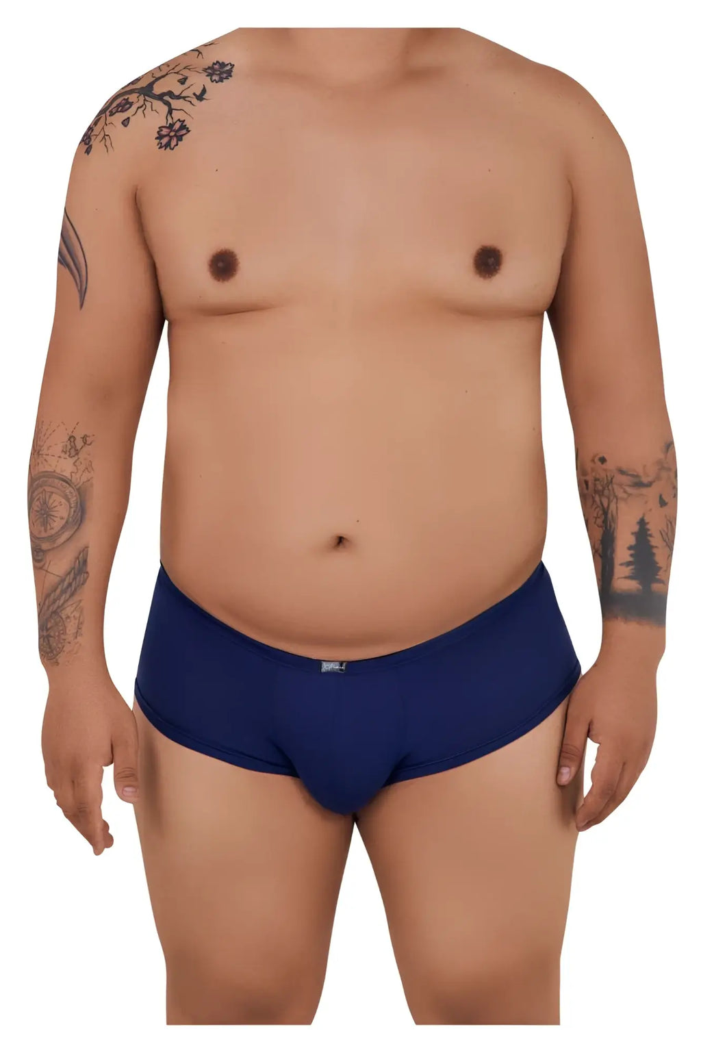 Dark blue xtremen 91103x microfiber trunks with a small white logo on the waistband
