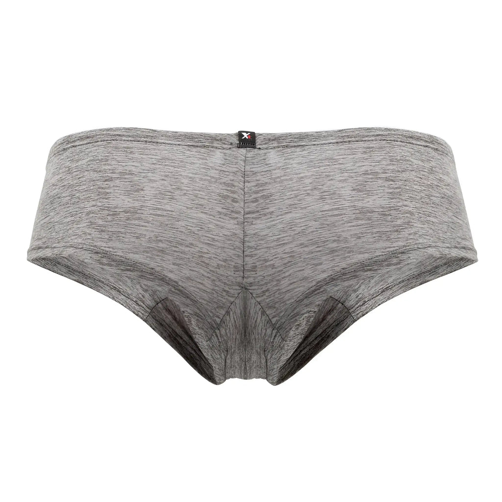 Xtremen 91103x microfiber trunks in jasper gray feature subtle textured fabric and a small black brand tag at the waistband