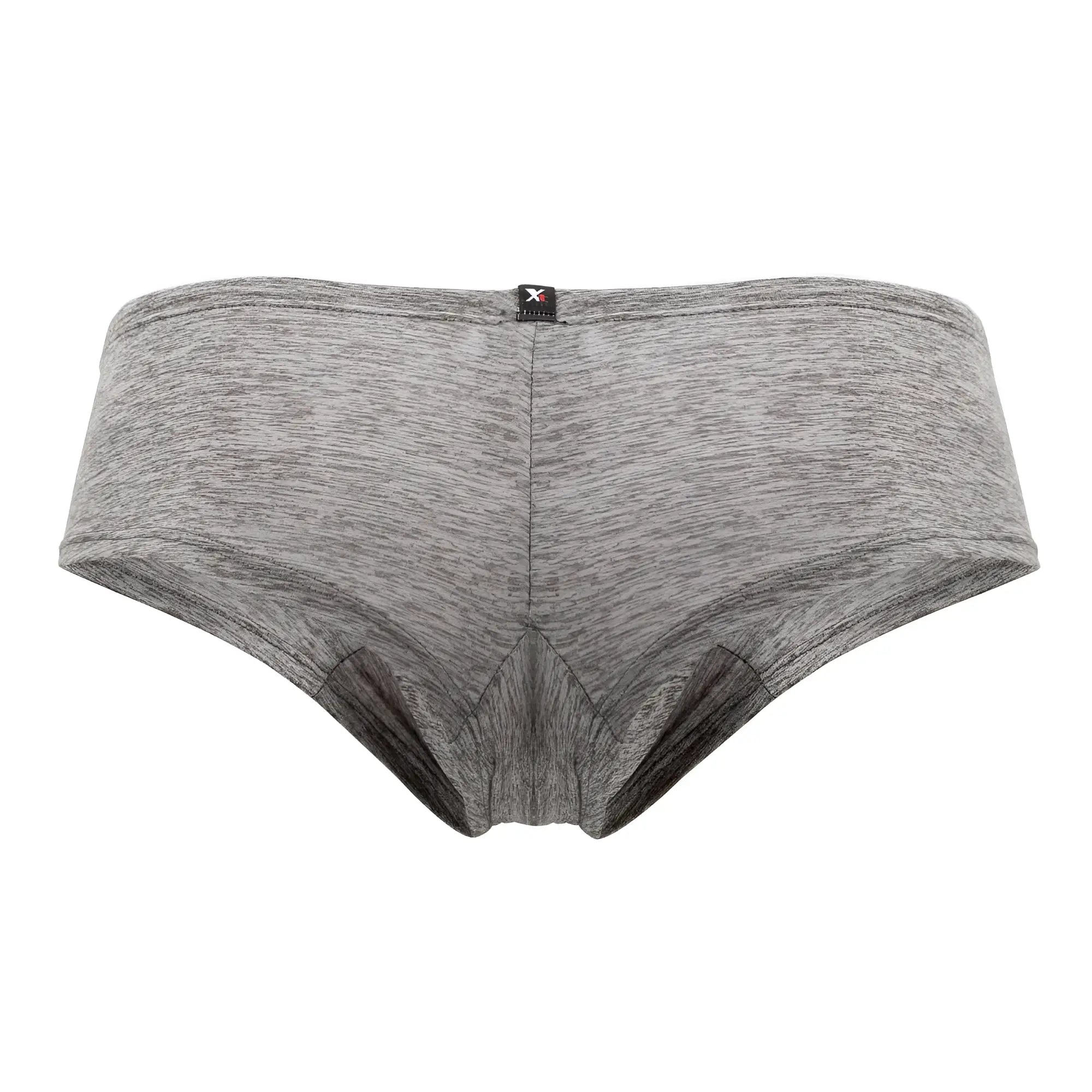 Xtremen 91103x microfiber trunks in jasper gray feature subtle textured fabric and a small black brand tag at the waistband