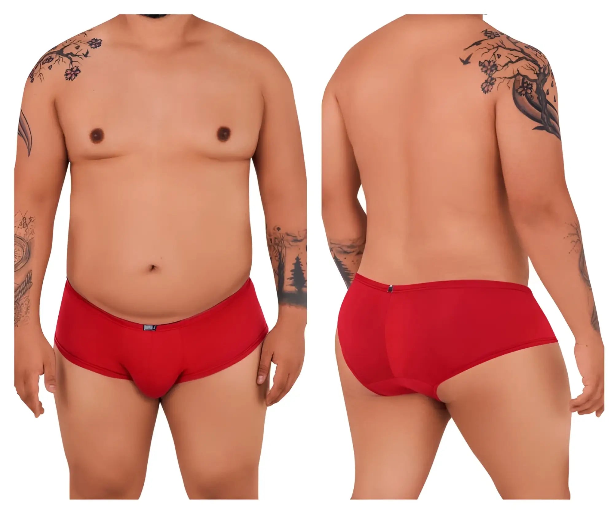 Xtremen 91103x microfiber trunks in red featuring smooth form-fitting fabric and subtle branded waistband