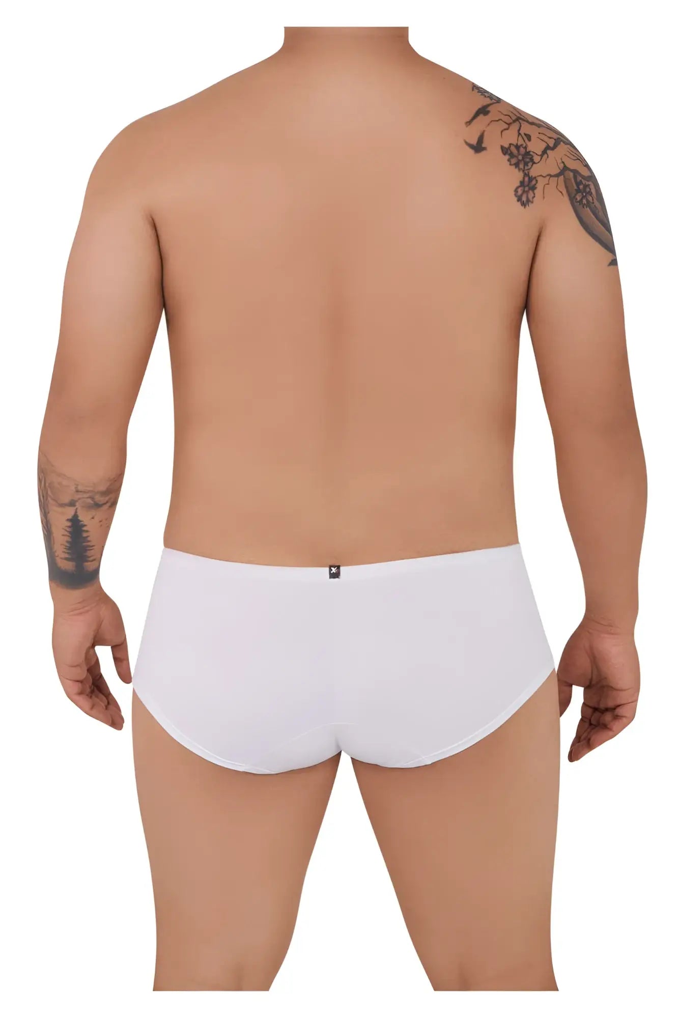 White microfiber xtremen 91103x trunks with a small black logo on the waistband
