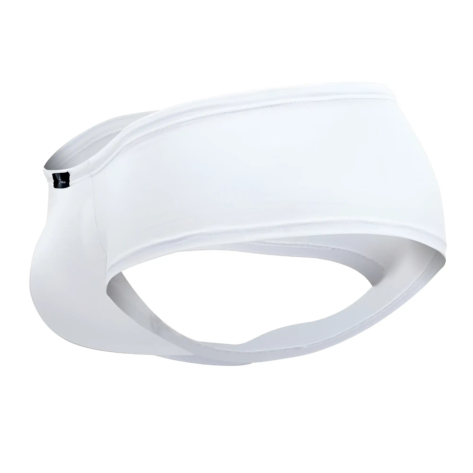 White xtremen 91103x microfiber trunks featuring a smooth seamless white elastic headband with subtle edge stitching