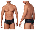 Dark blue xtremen 91147 printed microfiber swim trunks with vibrant colorful cartoon eye pattern for summer use