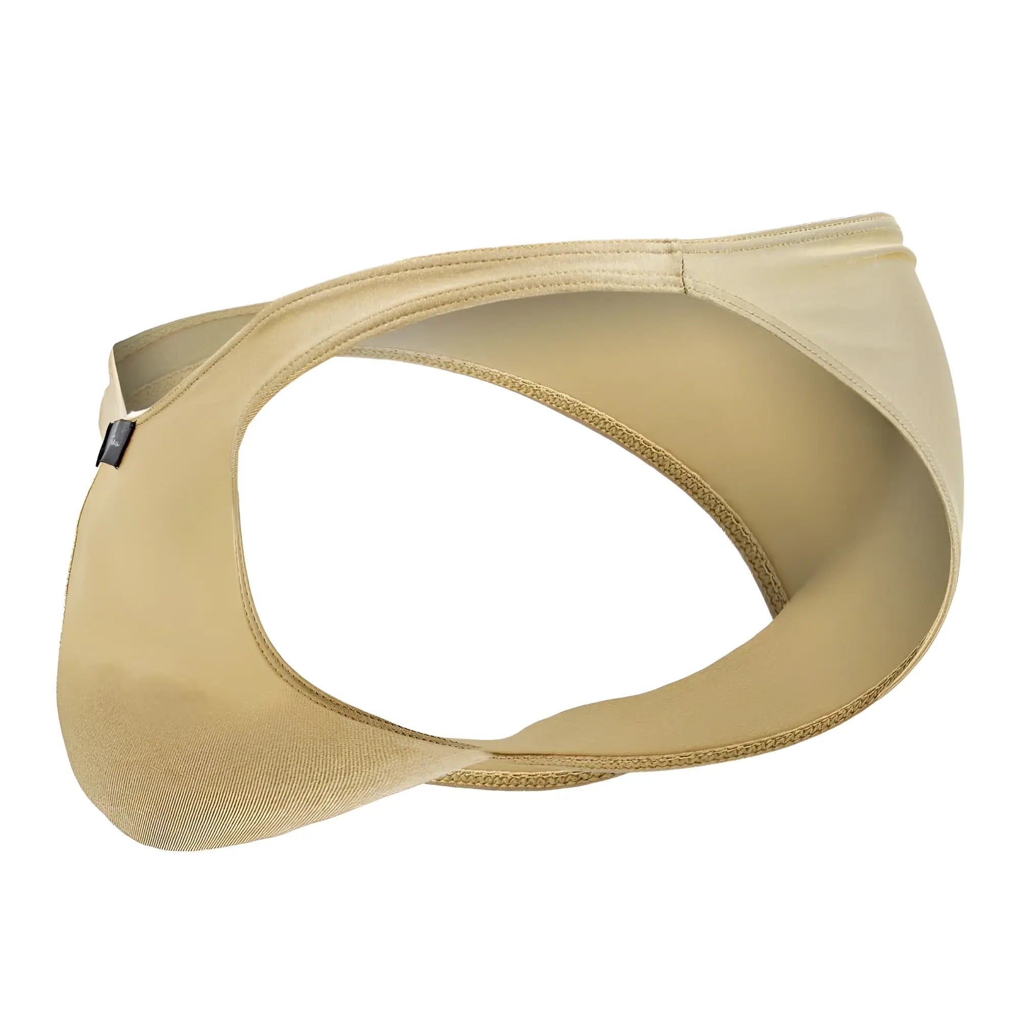 Beige xtremen 91179 microfiber bikini briefs in gold with smooth seamless design and reinforced edge stitching
