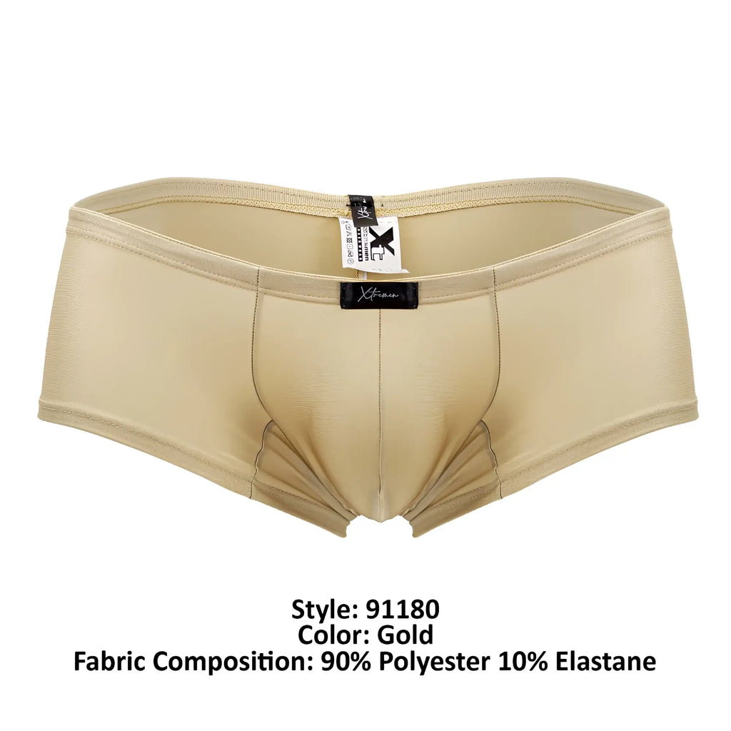 Gold xtremen 91180 microfiber trunks men’s briefs with sleek seam detailing made of 90 polyester and 10 elastane