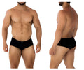 Black xtremen 91181 microfiber trunks with a subtle logo on the waistband showing the front side