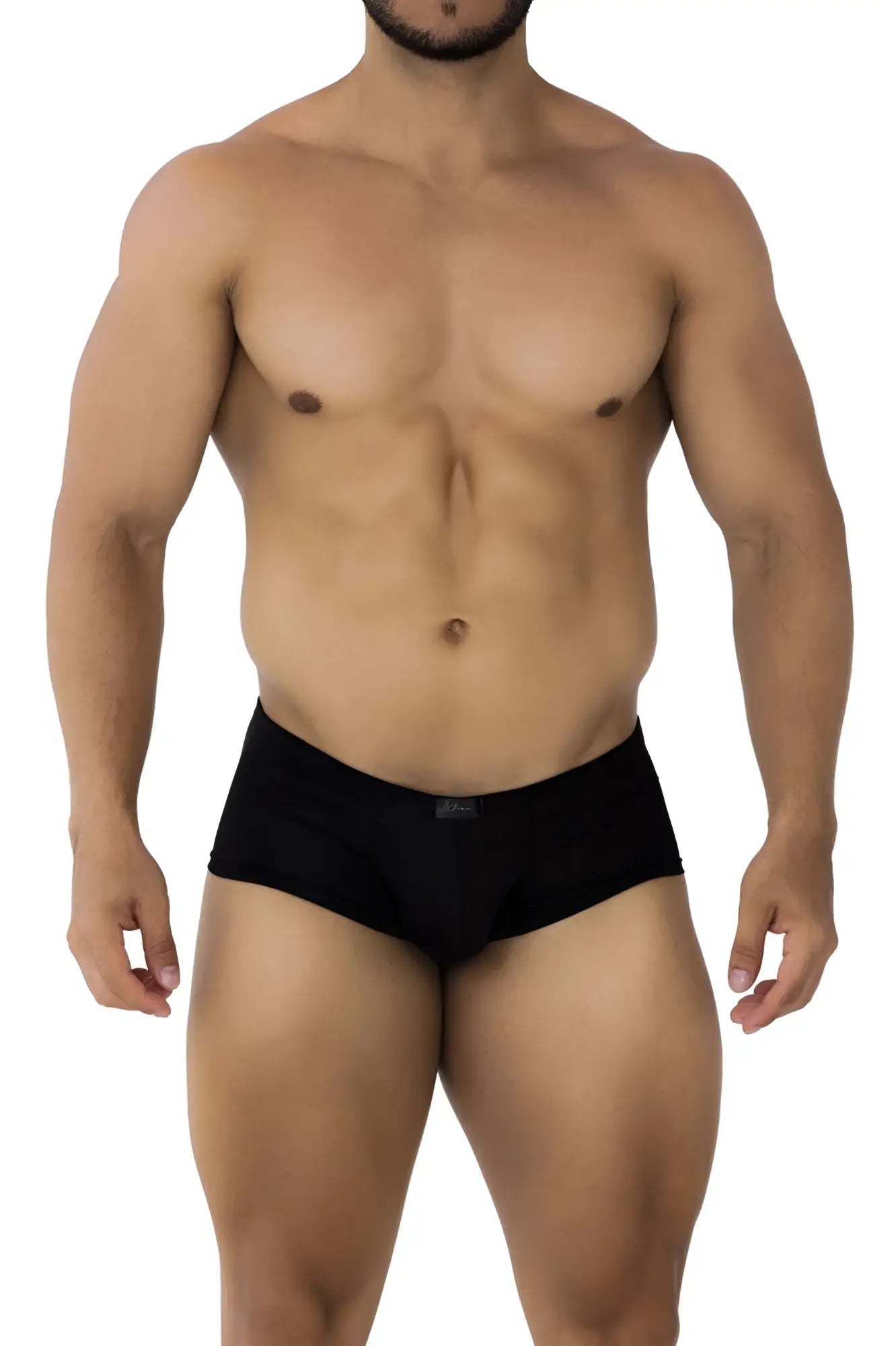 Black xtremen 91181 microfiber trunks with sleek form-fitting design and small brand tag at waistband