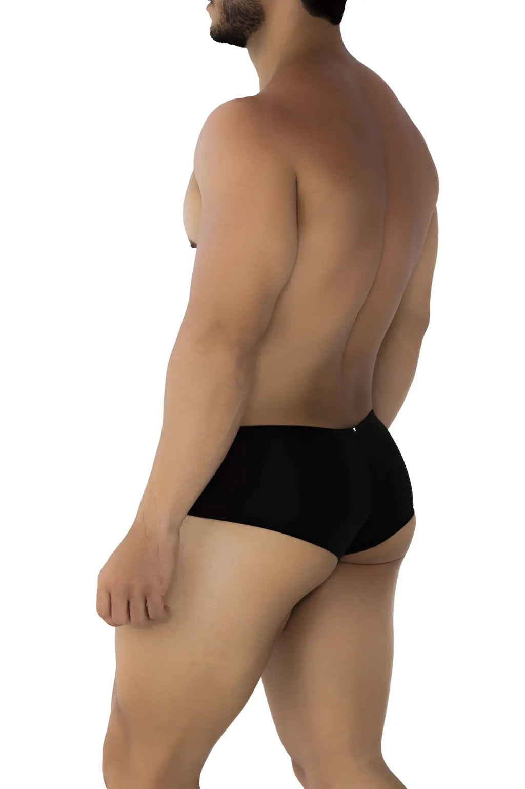 Black xtremen 91181 microfiber trunks with a smooth form-fitting design in briefs style