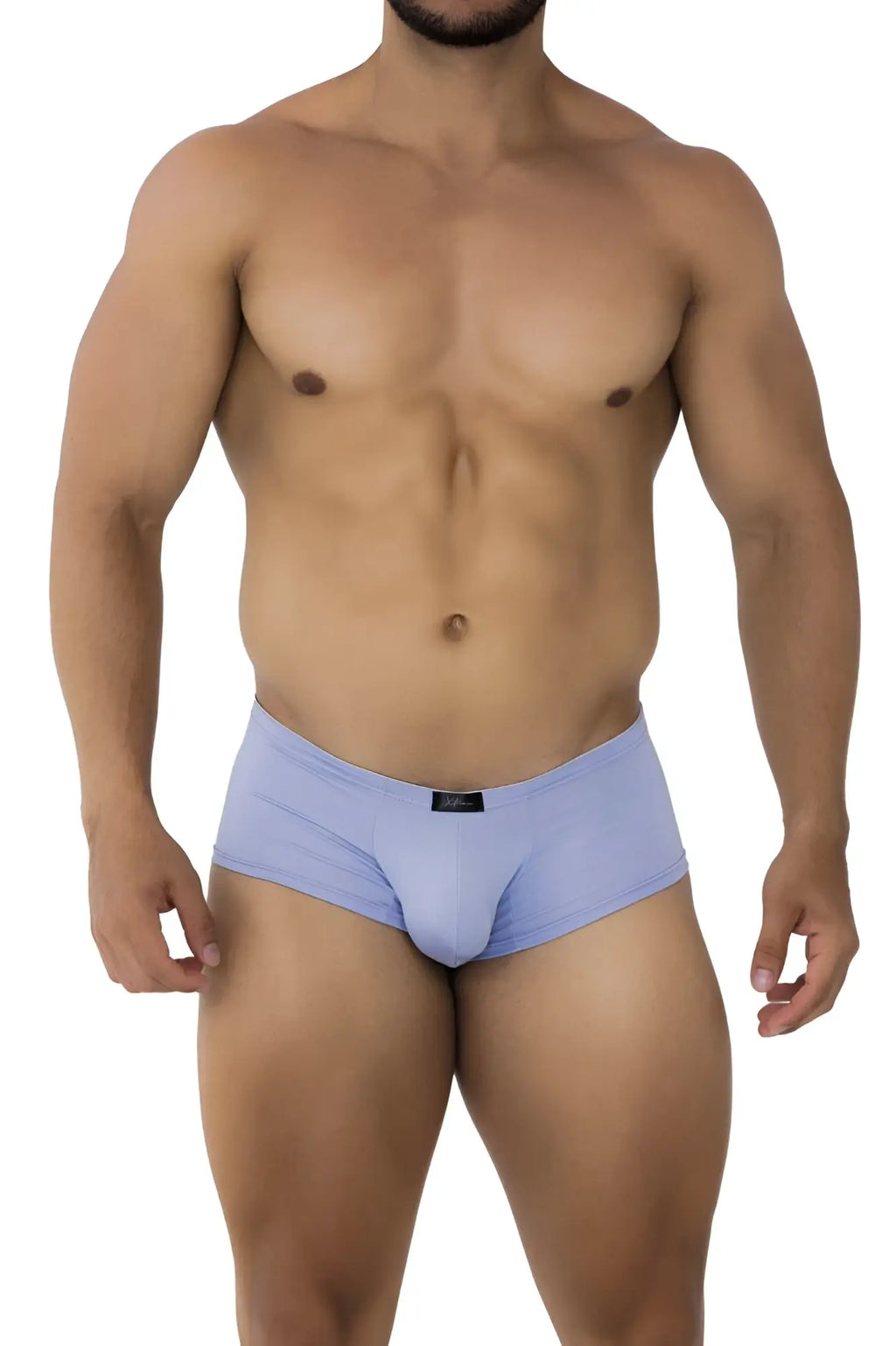 Xtremen 91181 microfiber lilac men’s trunks with form-fitting design and subtle elastic waistband with black brand tag