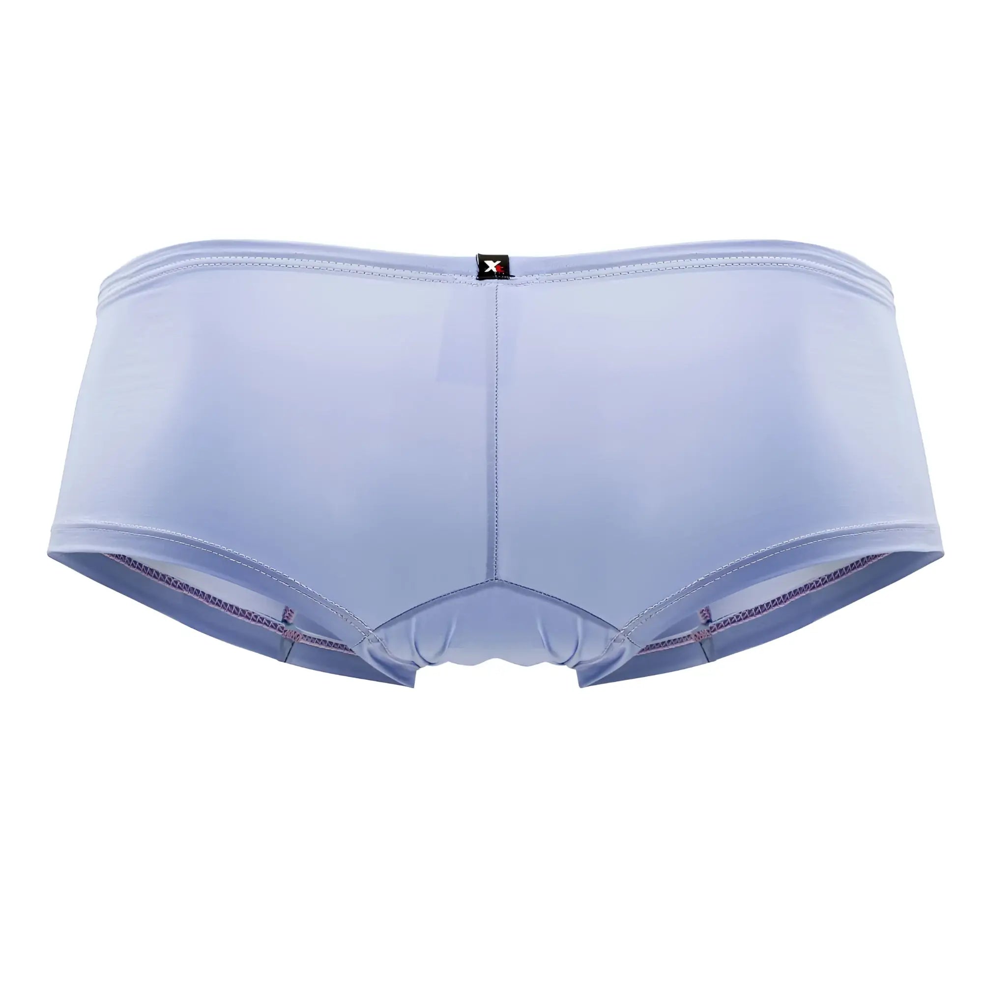 Light blue microfiber Xtremen 91181 trunks with smooth texture subtle seams and black logo tag on waistband