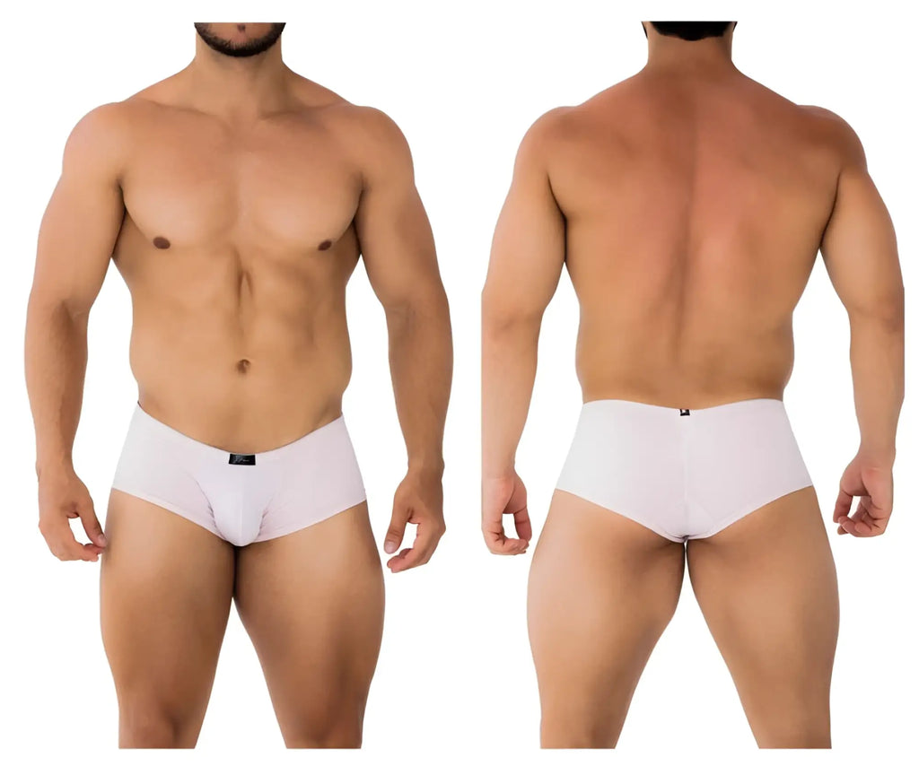 White xtremen 91181 microfiber trunks in pink with a smooth form fitting design and small black logo on waistband