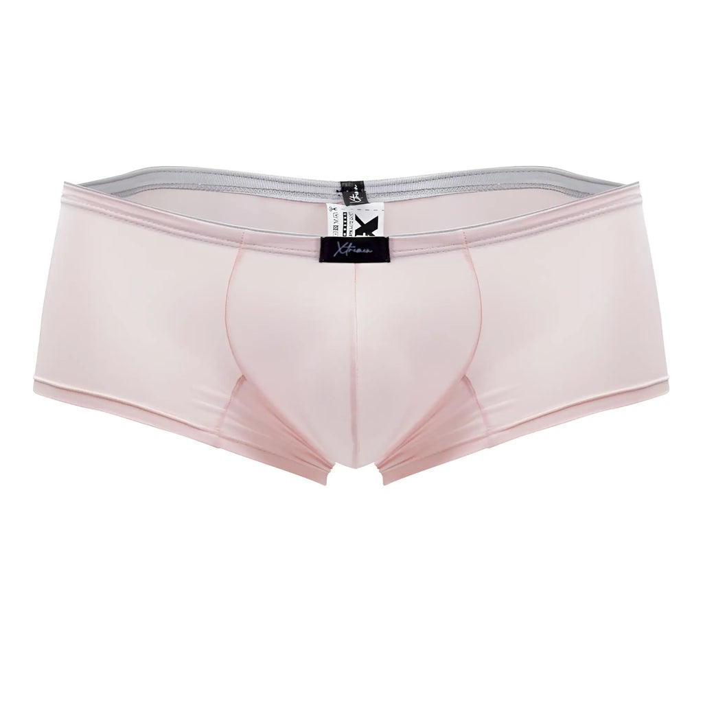 Pink xtremen 91181 microfibers trunks men’s briefs with smooth stretchy fabric and gray elastic waistband