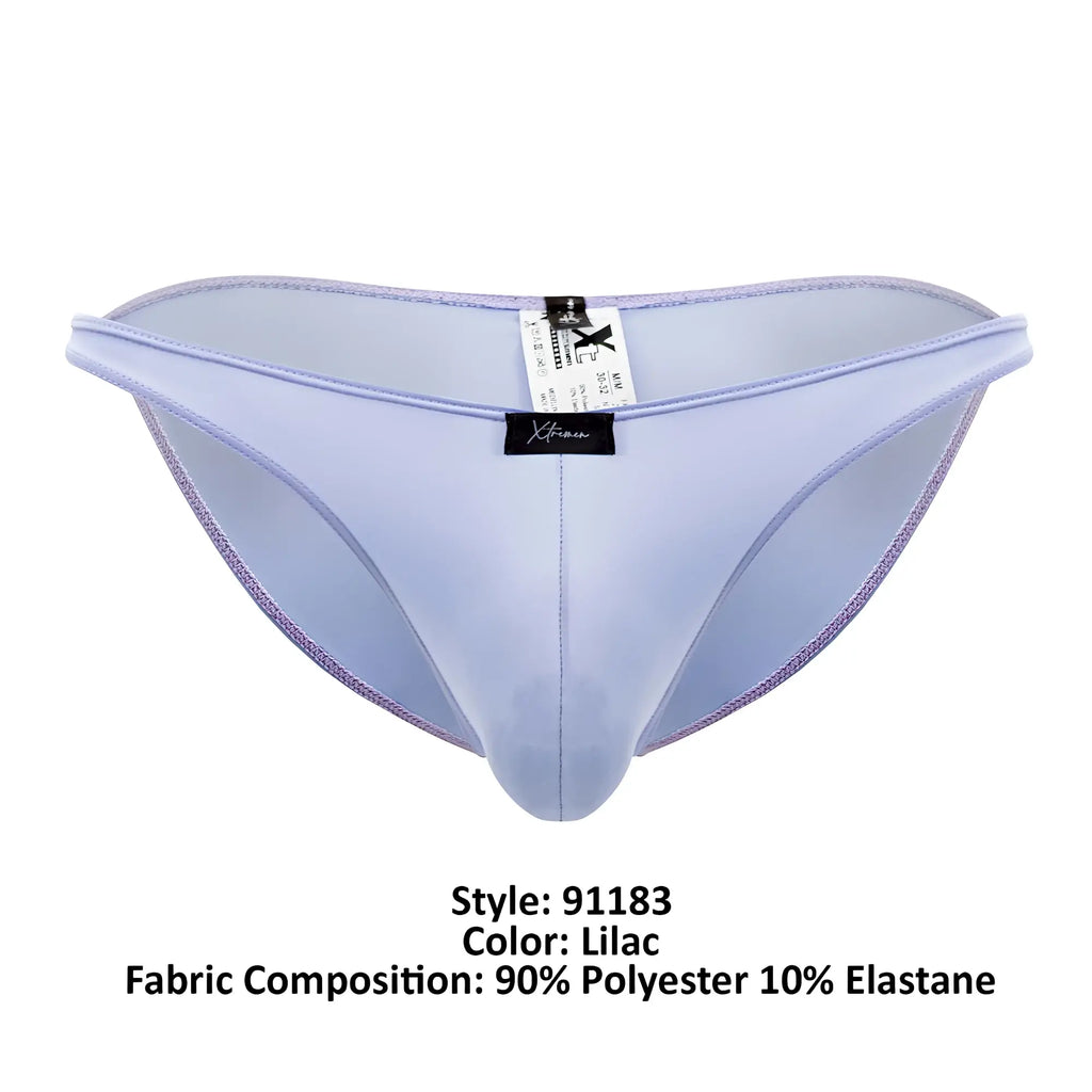 Xtremen 91183 microfiber bikini lilac briefs made of 90% polyester 10% elastane with a form-fitting design