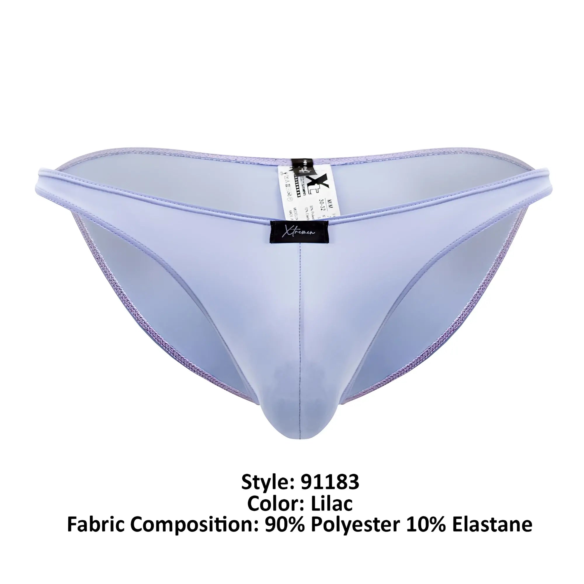 Xtremen 91183 microfiber bikini lilac briefs made of 90% polyester 10% elastane with a form-fitting design