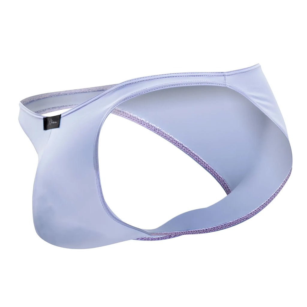 Xtremen 91183 microfiber bikini briefs in lilac with glossy fabric and subtle stitching along the edges