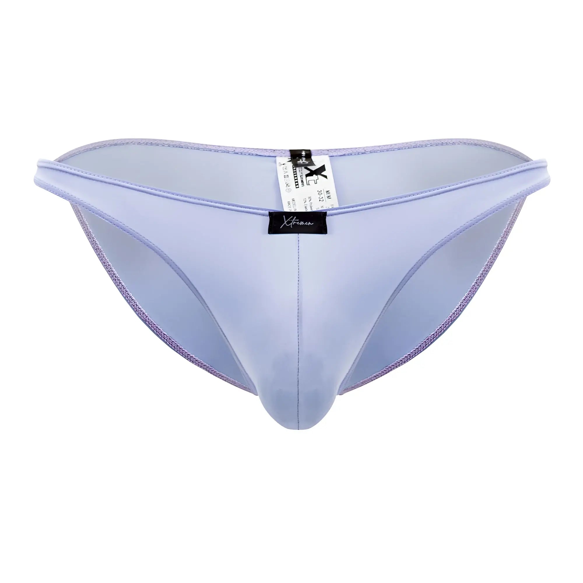 Xtremen 91183 microfiber bikini briefs in lilac with sleek form fitting design and smooth satin-like finish