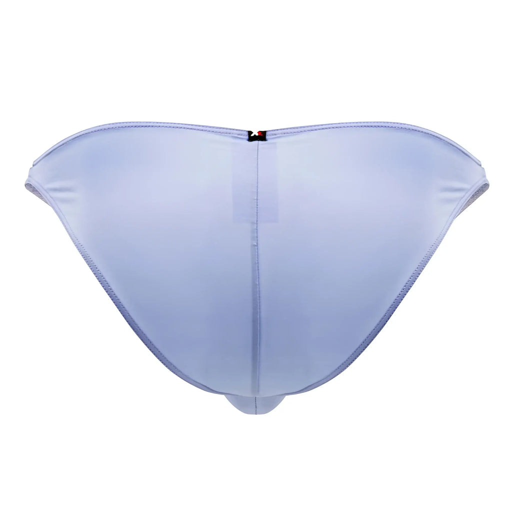 Xtremen 91183 microfiber bikini in lilac features light purple sleek form-fitting swim trunks with subtle sheen