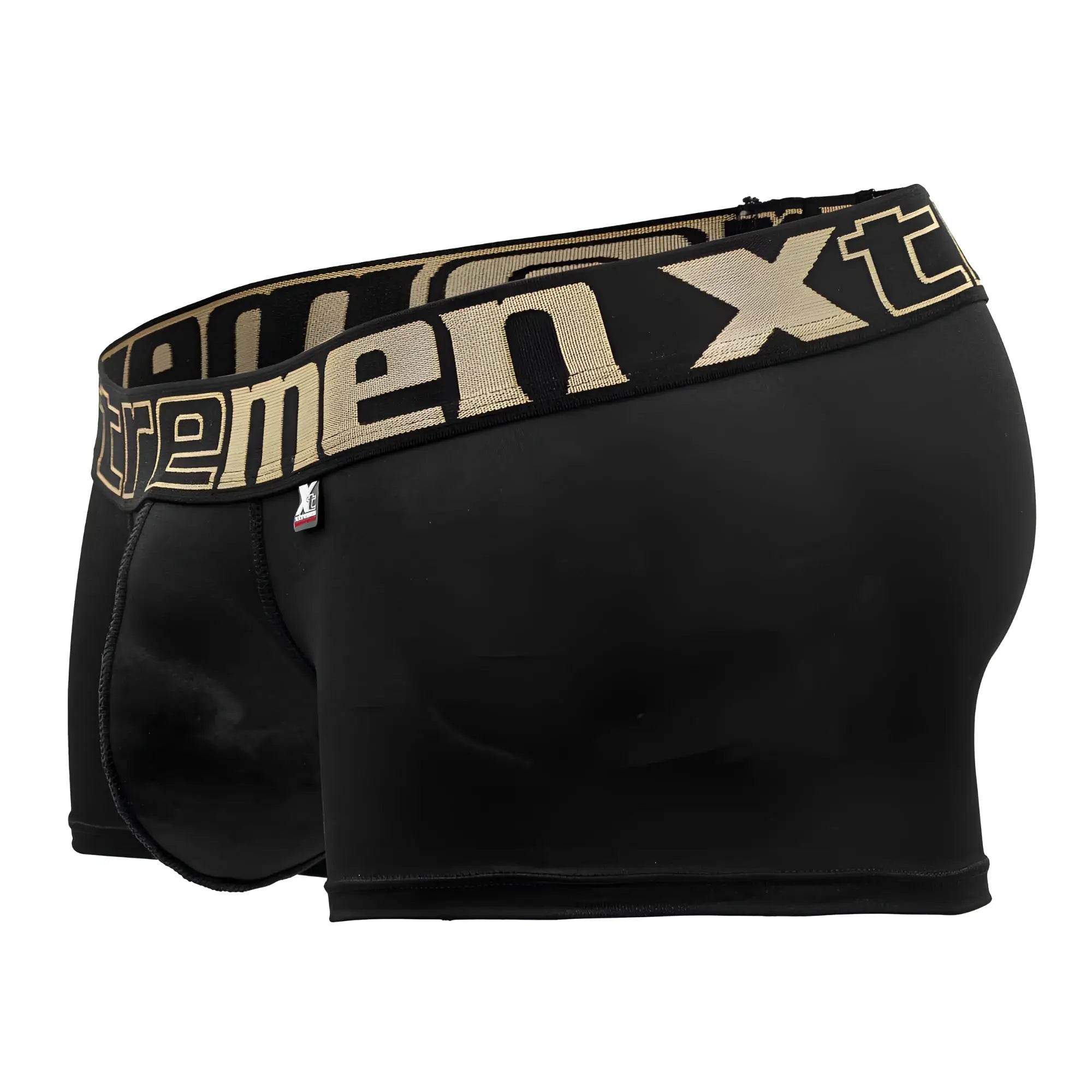 Black xtremen 91202 microfiber trunks with beige extreme xt logo band designed for comfortable everyday wear