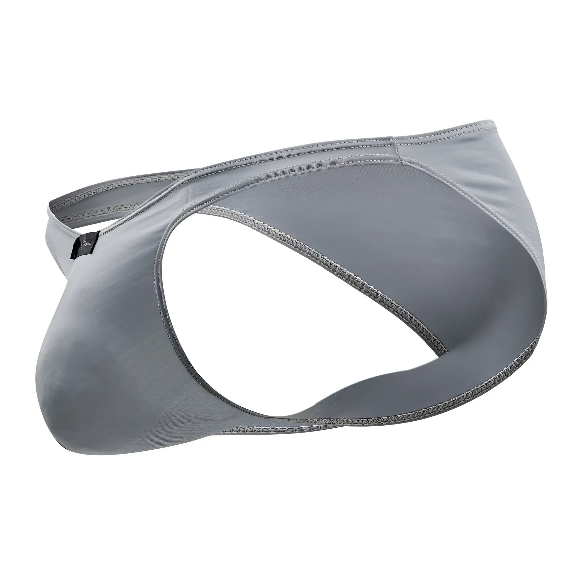 Xtremen 91204 gray microfiber bikini briefs for men with sleek form-fitting design and subtle stitching details
