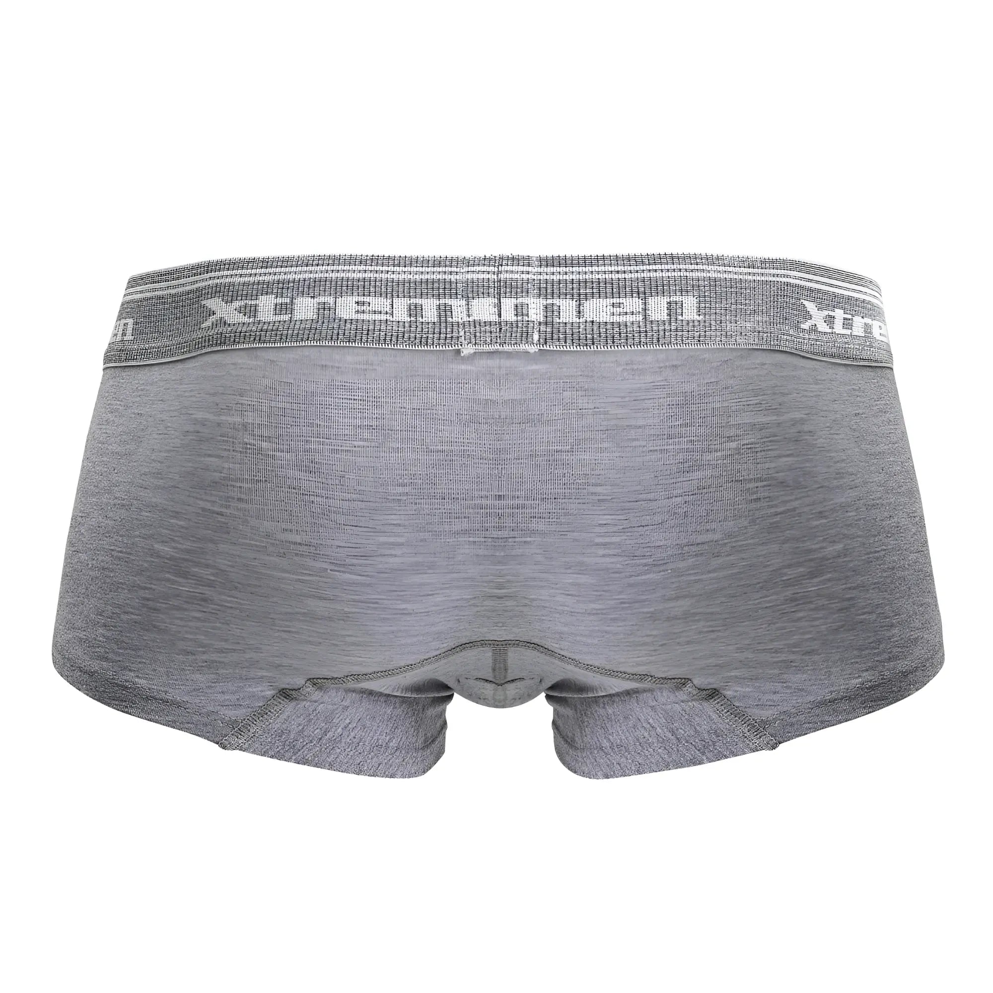 Xtremen 91205b cotton blend trunks in jasper gray with heathered fabric and textured elastic waistband logo