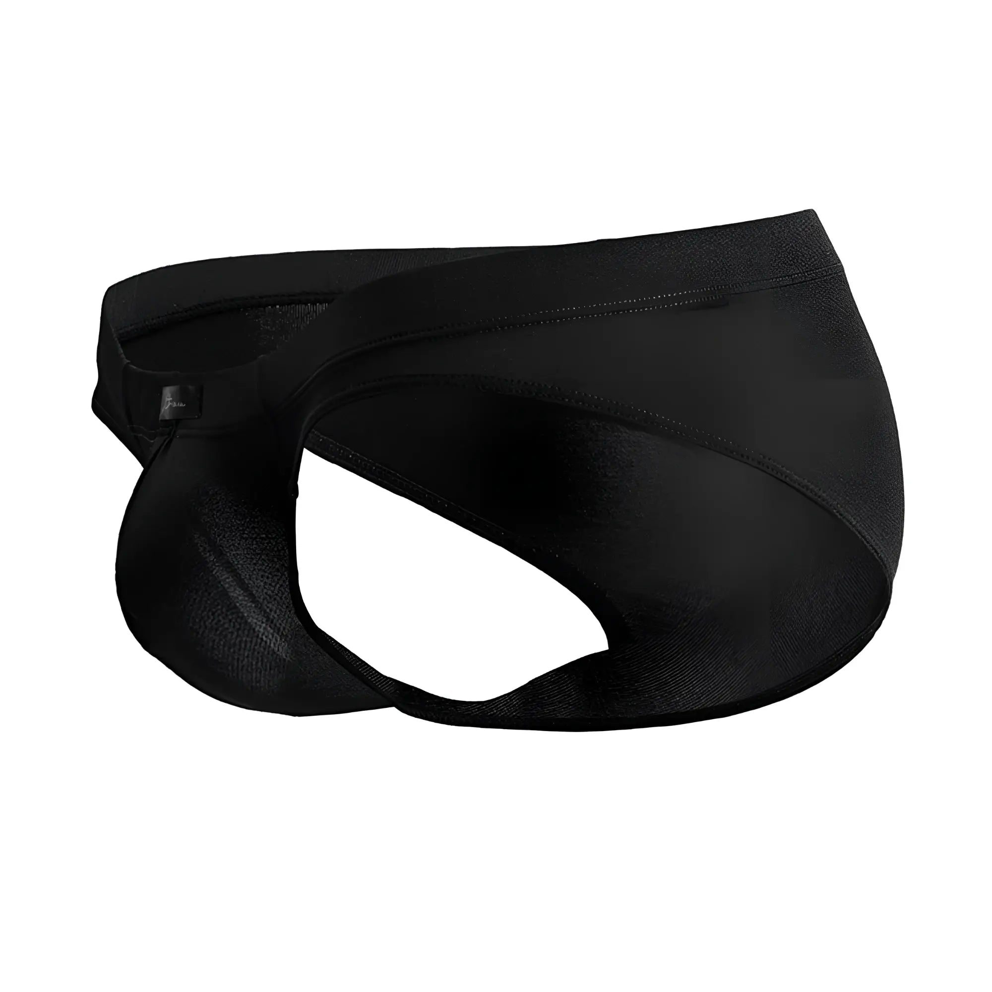 Black Xtremen 91207B microfiber briefs with sleek form-fitting design and mesh detailing for athletic use