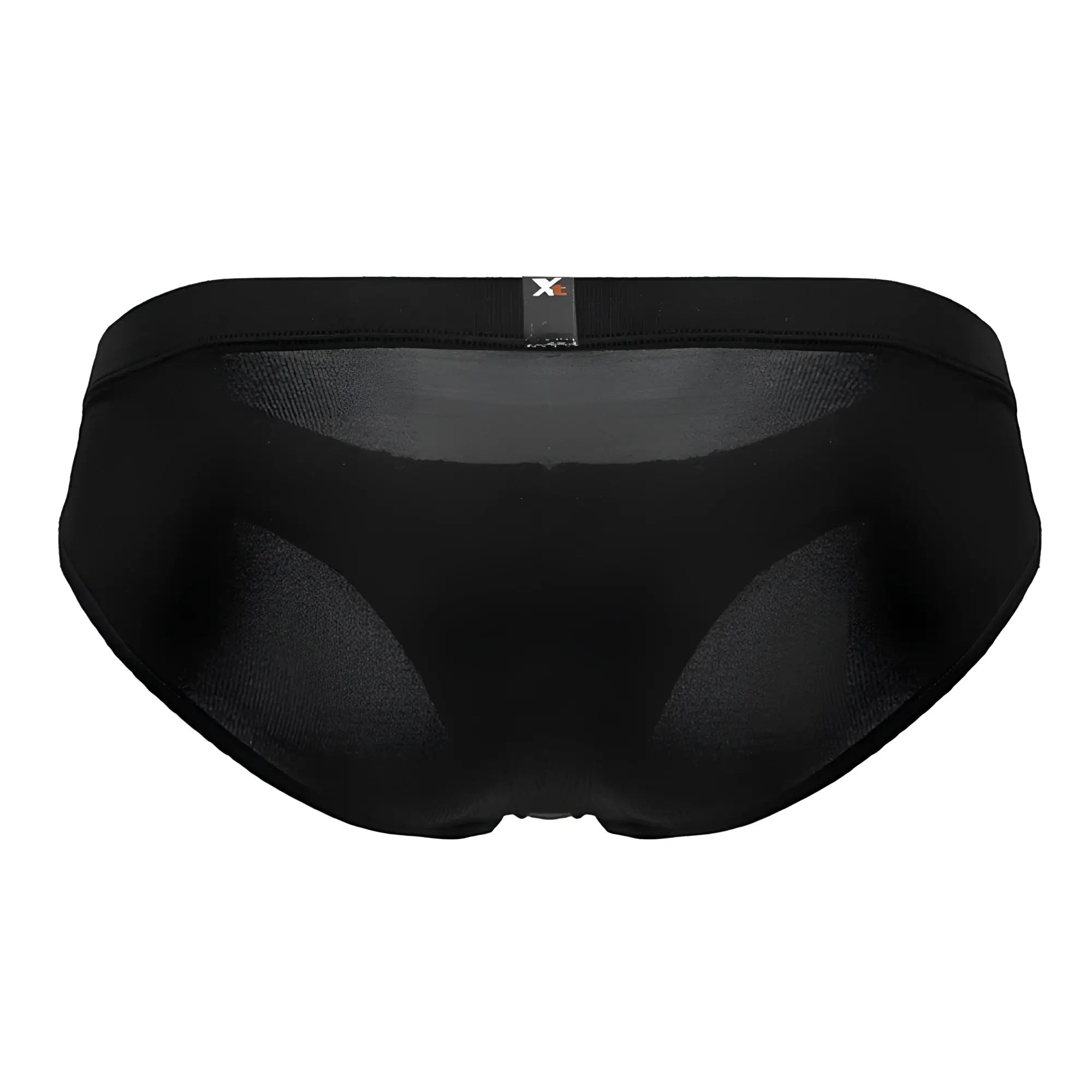 Black Xtremen 91207B microfiber briefs with mesh design solid elastic waistband and small brand tag