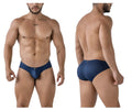 Navy blue men’s Xtremen 91207B microfiber briefs with a subtle logo on the front waistband for comfort and support