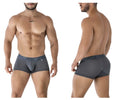Gray xtremen 91209b microfiber trunks with textured waistband and the men xtr branding on the front