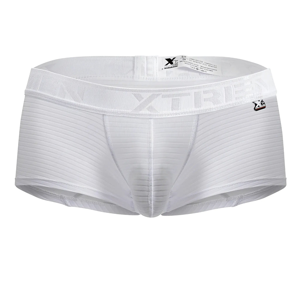 White x-treme xtremen 91209b microfiber men’s briefs with ribbed texture and elastic waistband in white