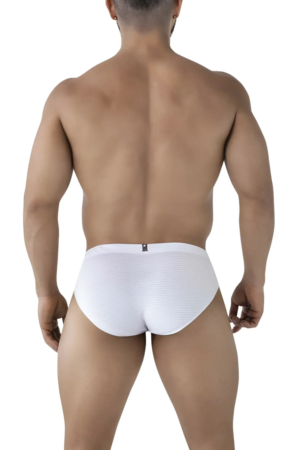 Xtremen 91210b white microfiber briefs with a snug fit, textured fabric, and elastic waistband for comfort