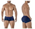 Navy blue mesh microfiber trunks with pink trim and subtle logo on waistband xtremen 91212b micro briefs