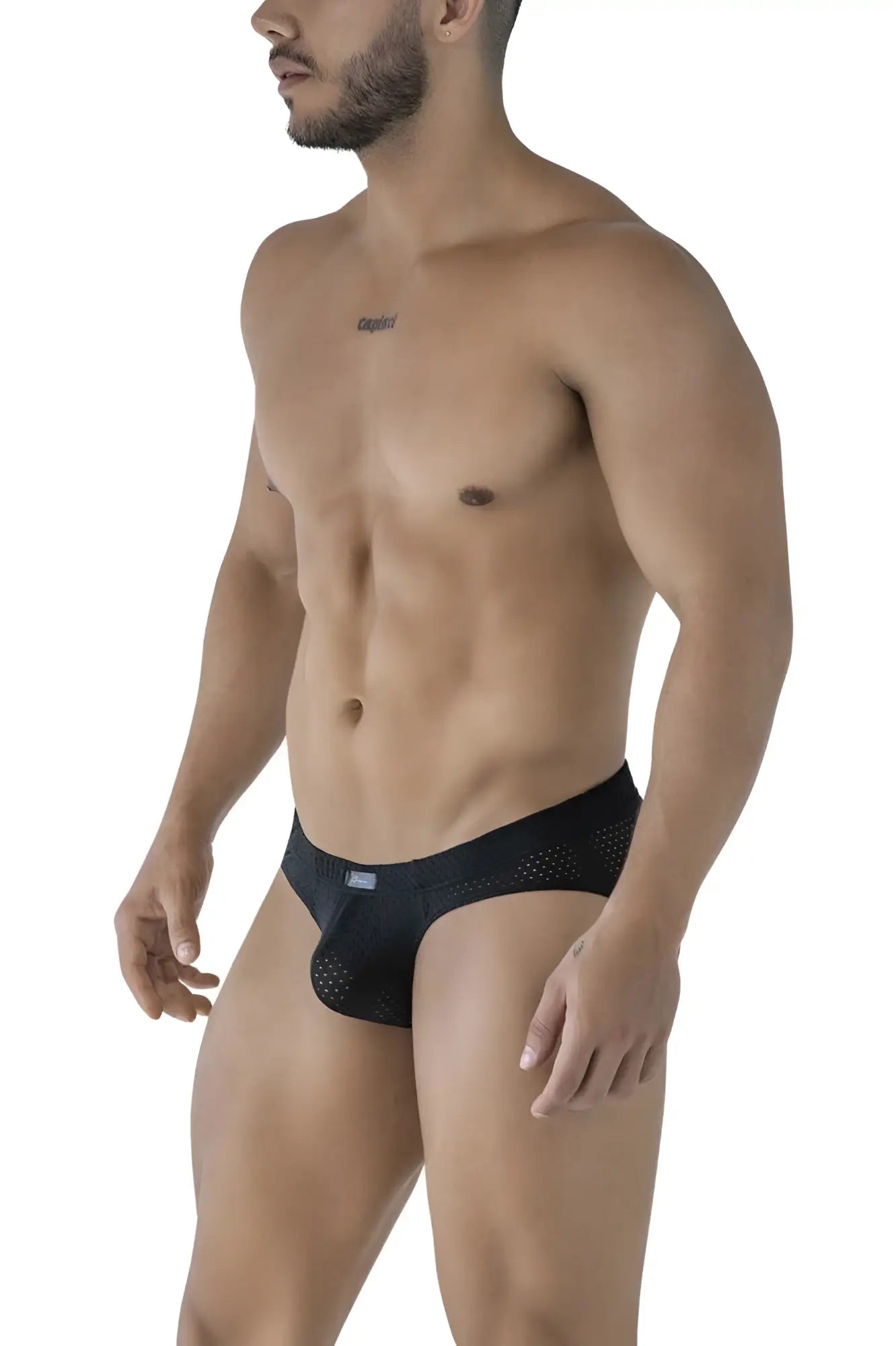 Black Xtremen 91213B microfiber briefs with sleek perforated modern design for comfortable everyday wear