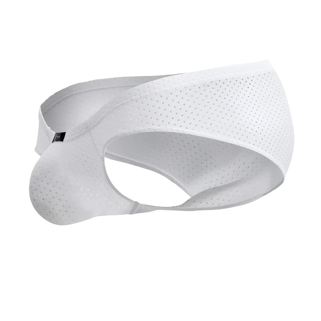 Xtremen 91213B white microfiber briefs for men with perforated mesh and contoured design for comfort and breathability