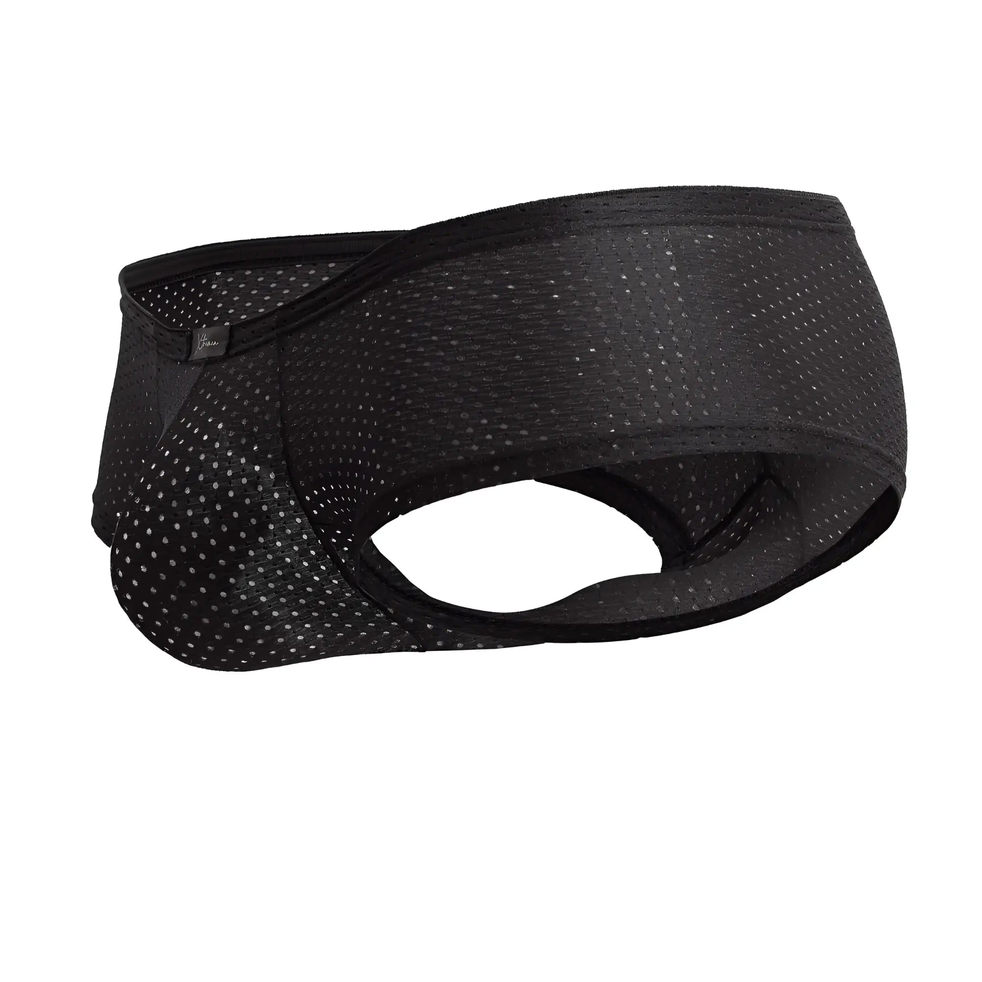 Xtremen 91216b microfiber trunks black breathable black mesh athletic briefs with perforated design and elastic waistband