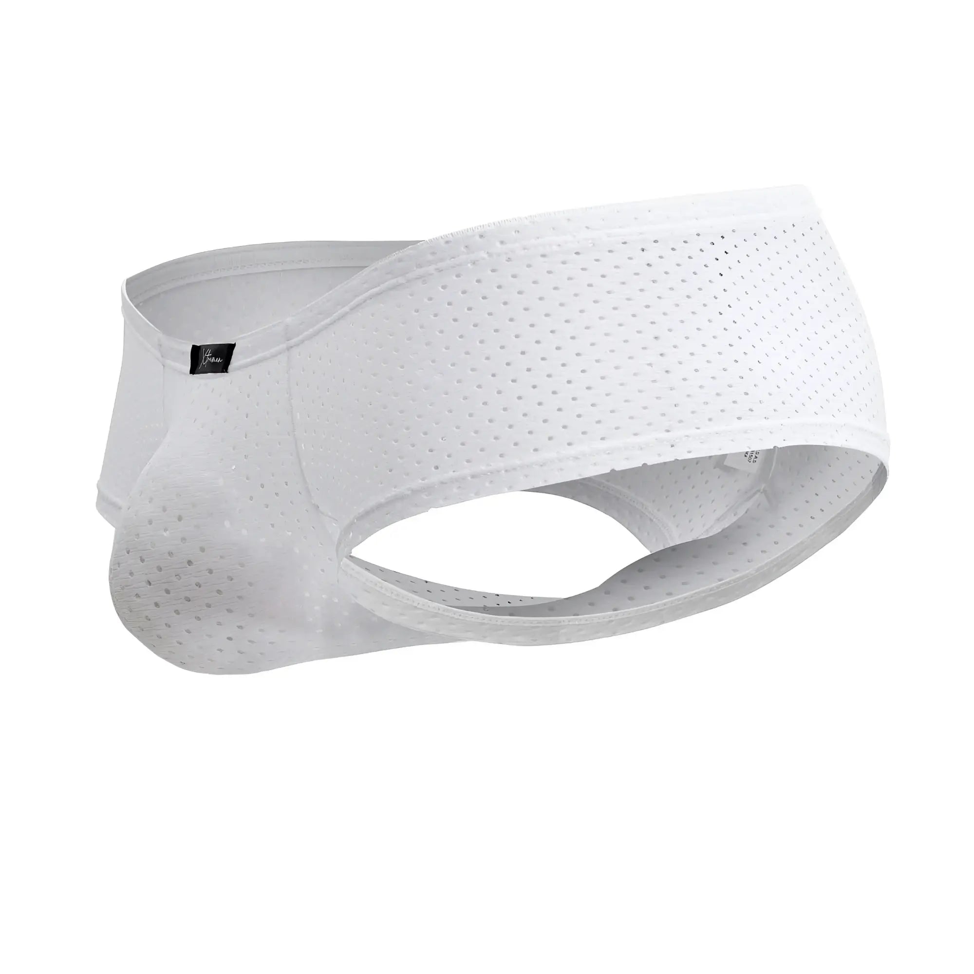 White xtremen 91216b microfiber trunks with breathable mesh design and elastic waistband for athletic use