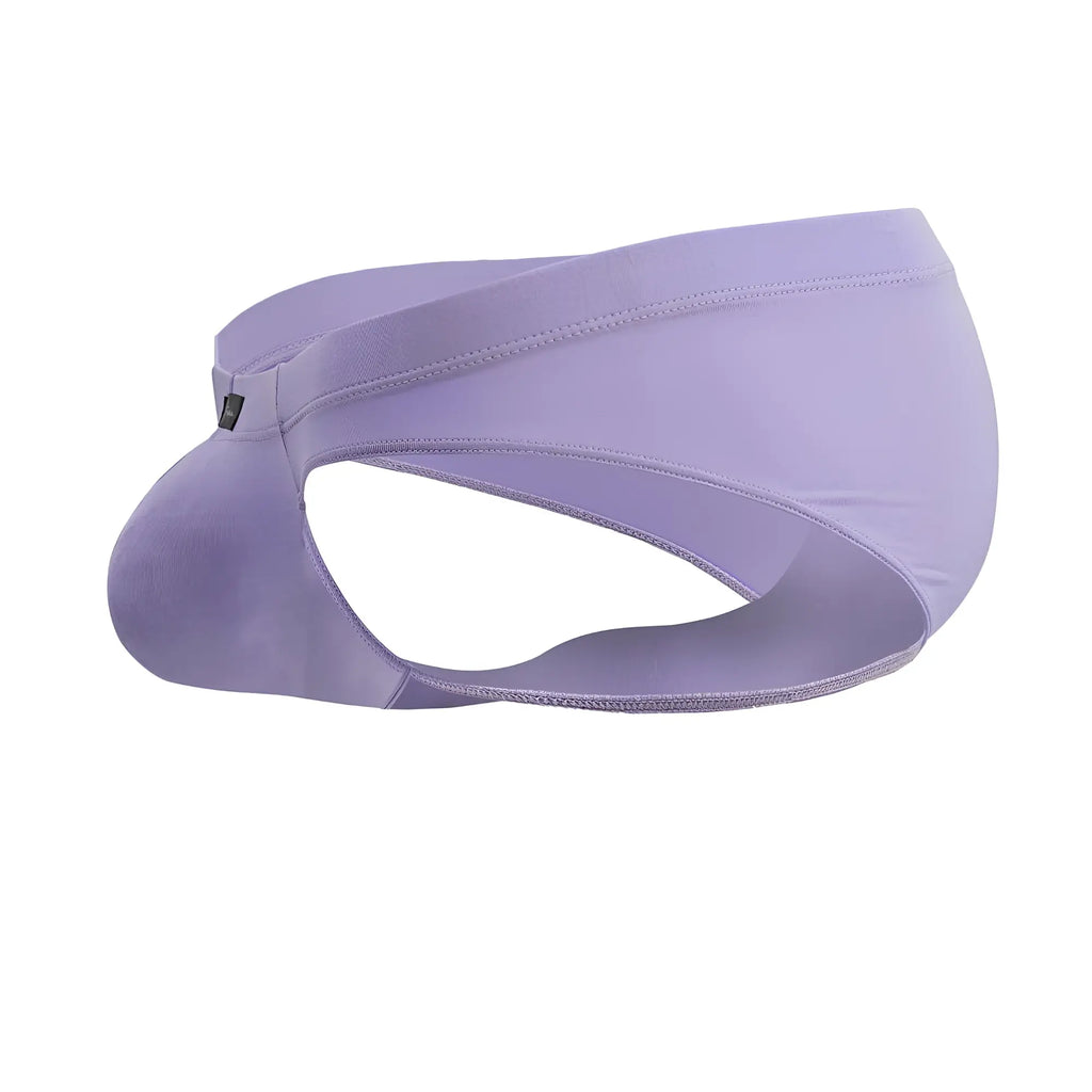 Xtremen 91218 microfiber brief in lilac featuring a lavender color form-fitting smooth seamless fabric design