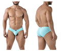 Light blue Xtremen 91218 microfiber briefs with sleek fabric and minimal branding for men