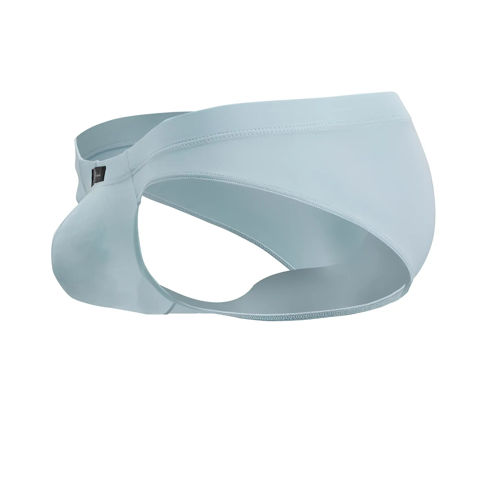 Xtremen 91218 microfiber briefs in seawater color featuring light blue smooth fabric and a contoured fit for men